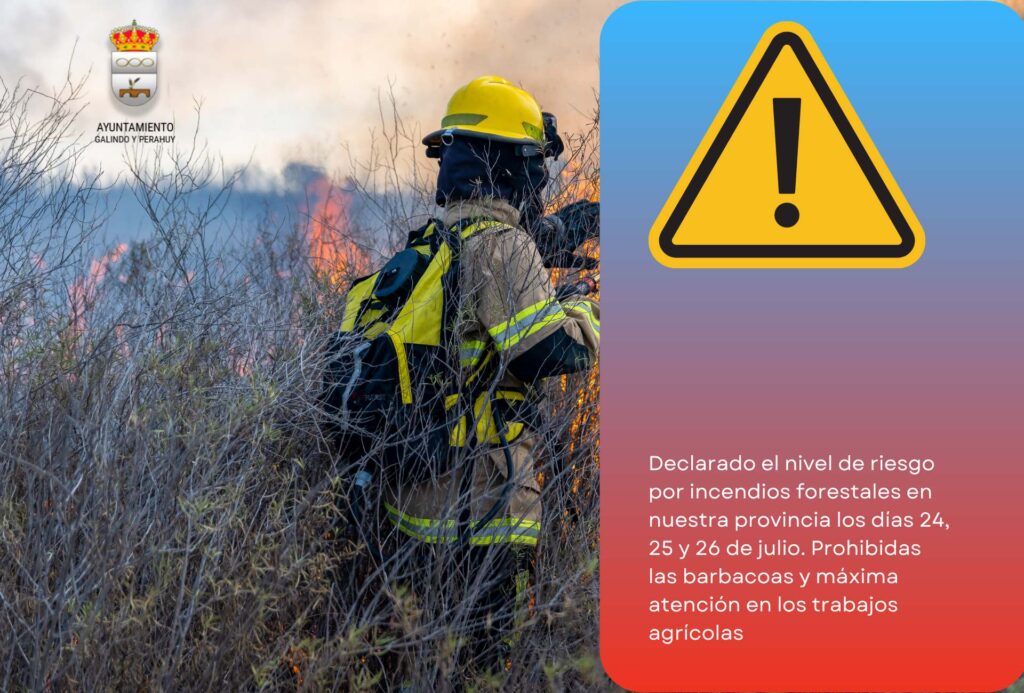 Declarado el nivel de alerta por riesgo de incendios